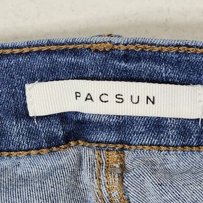 Pacsun Jeggings Women's Size 26 Perfect Fit Mid Rise Blue Denim Distressed Jeans - Thumbnail 7
