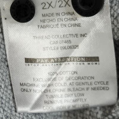 Marc Ecko Men's Size 2X Button Up Shirt Gray Long Sleeve - Thumbnail 8