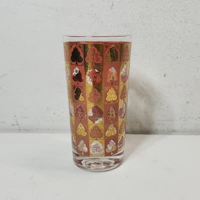 Vintage Cera MCM 22k Gold Plated Highball Glass Cup 5.5" - Thumbnail 3