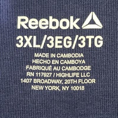 Reebok Men's 3XL Full Zip Jacket Blue Long Sleeve With Pockets NEW - Thumbnail 7