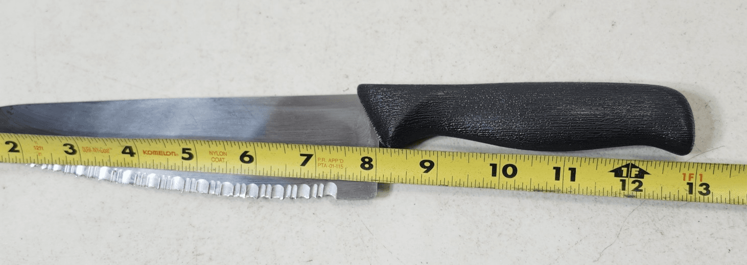 Vintage Serrated Kitchen Knife Surgical Stainless Steel Blade USA 13" - Thumbnail 4