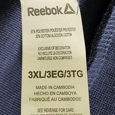Reebok Men's 3XL Full Zip Jacket Blue Long Sleeve With Pockets NEW - Thumbnail 9