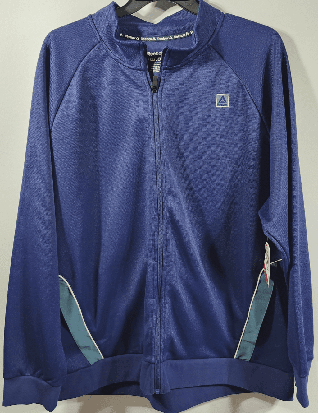 Reebok Men's 3XL Full Zip Jacket Blue Long Sleeve With Pockets NEW - Thumbnail 5