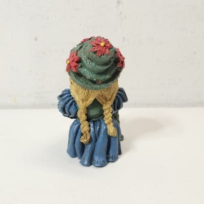 Mark Klaus Poinsettia Girl Figure Home Decor Resin - Thumbnail 6