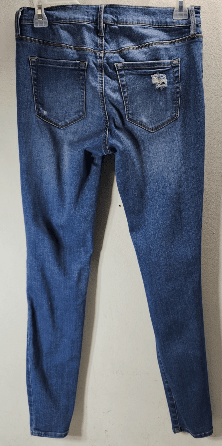 Pacsun Jeggings Women's Size 26 Perfect Fit Mid Rise Blue Denim Distressed Jeans - Thumbnail 6