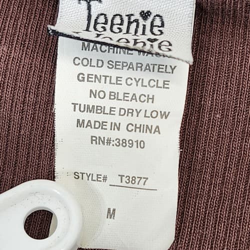 Vintage Teenie Weenie Shirt Size Medium Brown Sequin Lace Tank Top Y2K - Thumbnail 7