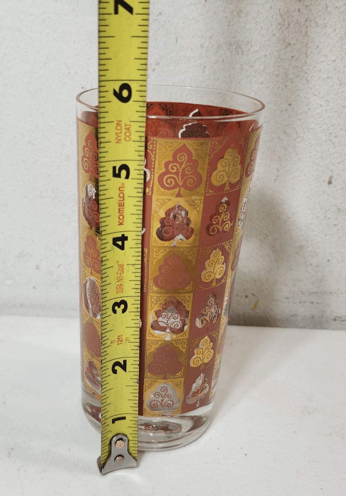 Vintage Cera MCM 22k Gold Plated Highball Glass Cup 5.5" - Thumbnail 5