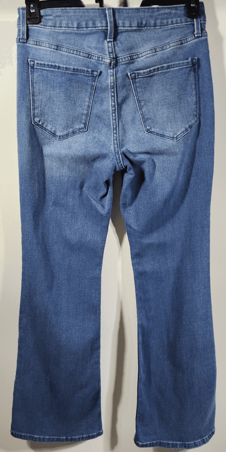 Old Navy Wow Flare Jeans Women's 6 Blue Denim High Rise Stretch - Thumbnail 4