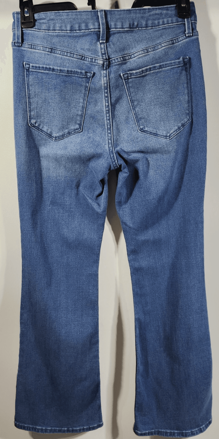 Old Navy Wow Flare Jeans Women's 6 Blue Denim High Rise Stretch - Thumbnail 6