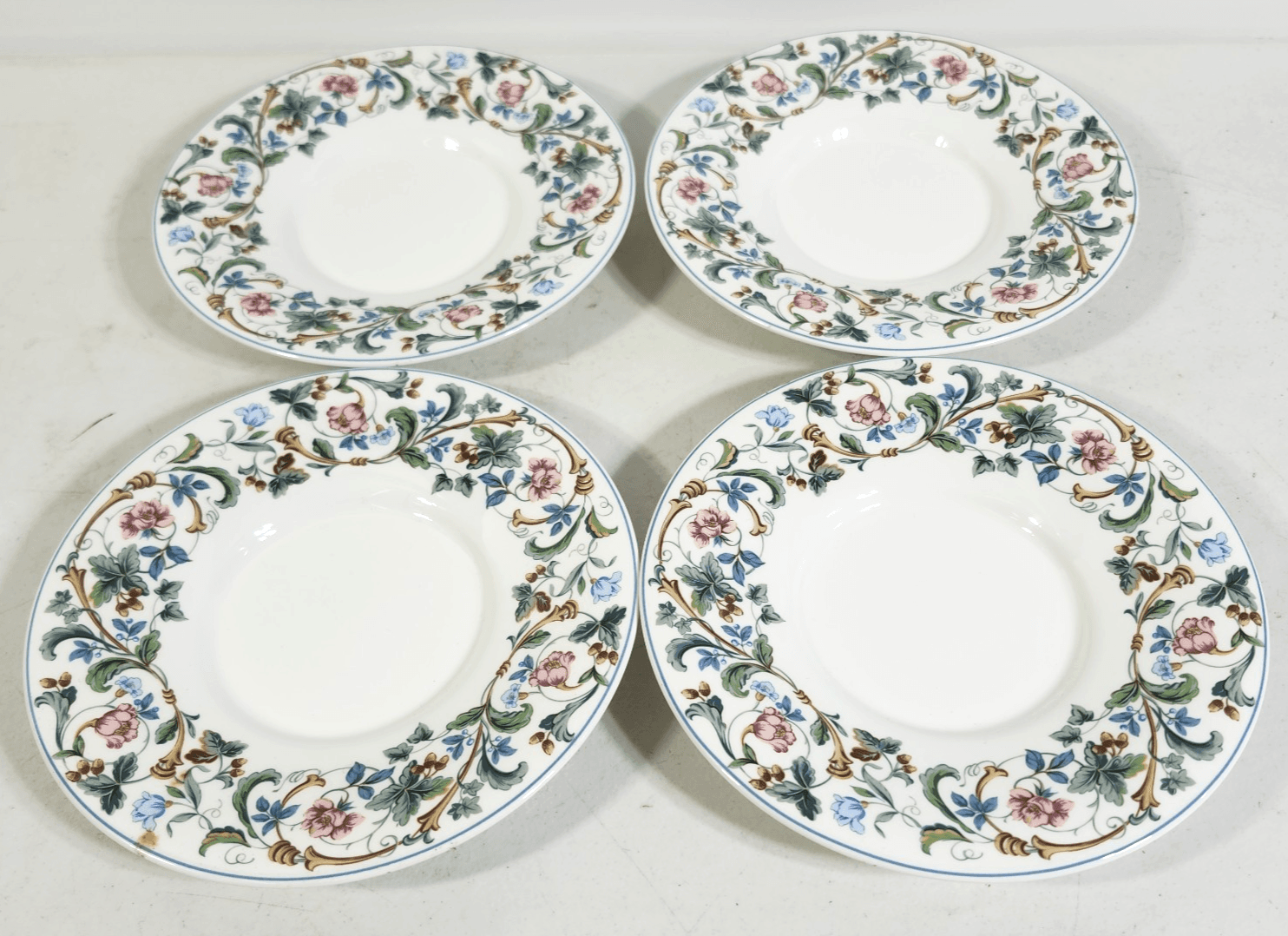 Mikasa Maxima Laureate Floral Saucer Plates 6.25" Japan Set Of 4 - Thumbnail 2