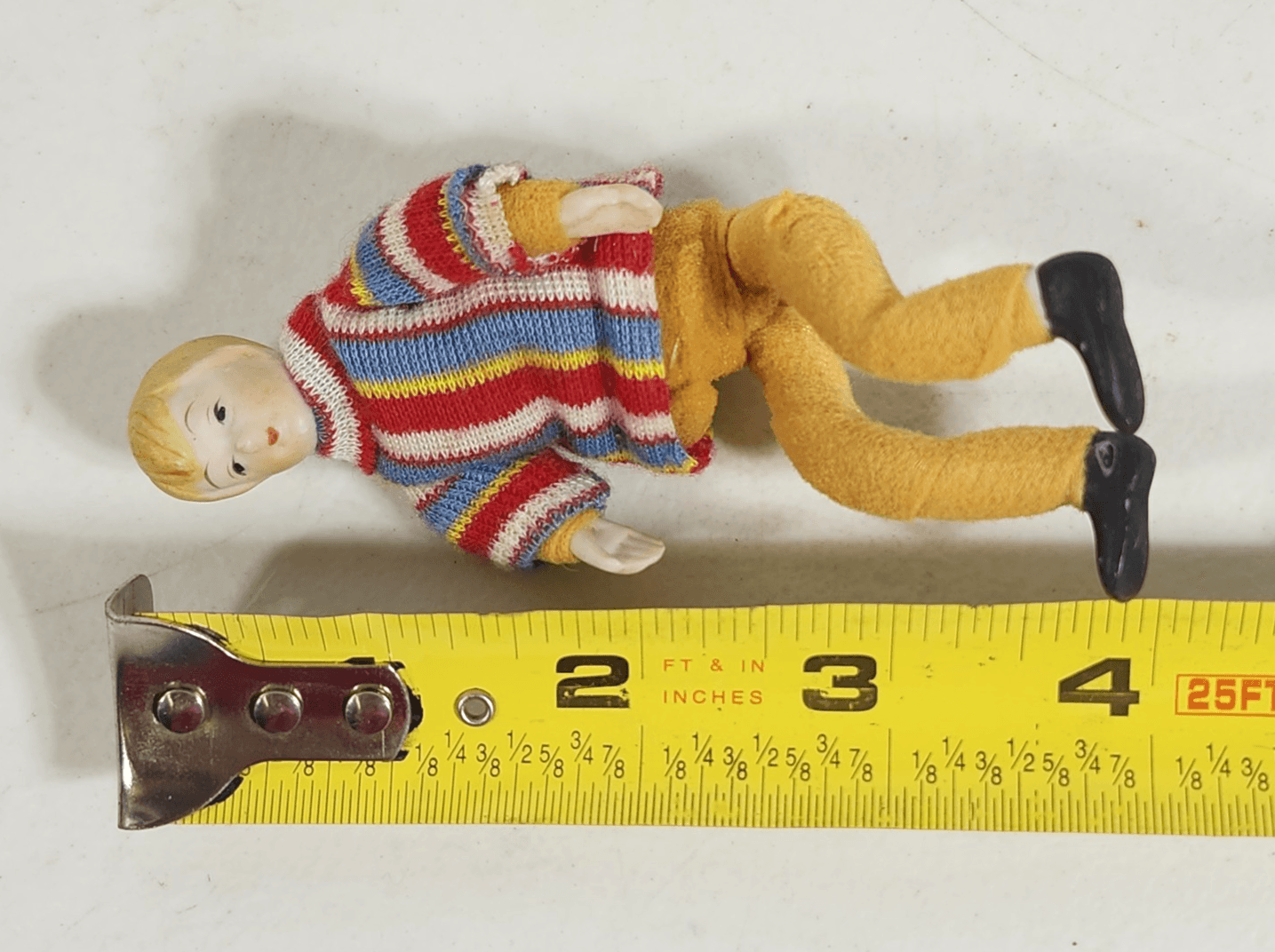Vintage Dollhouse Erna Meyer Stockinette Boy Child Doll Germany 4" - Thumbnail 11