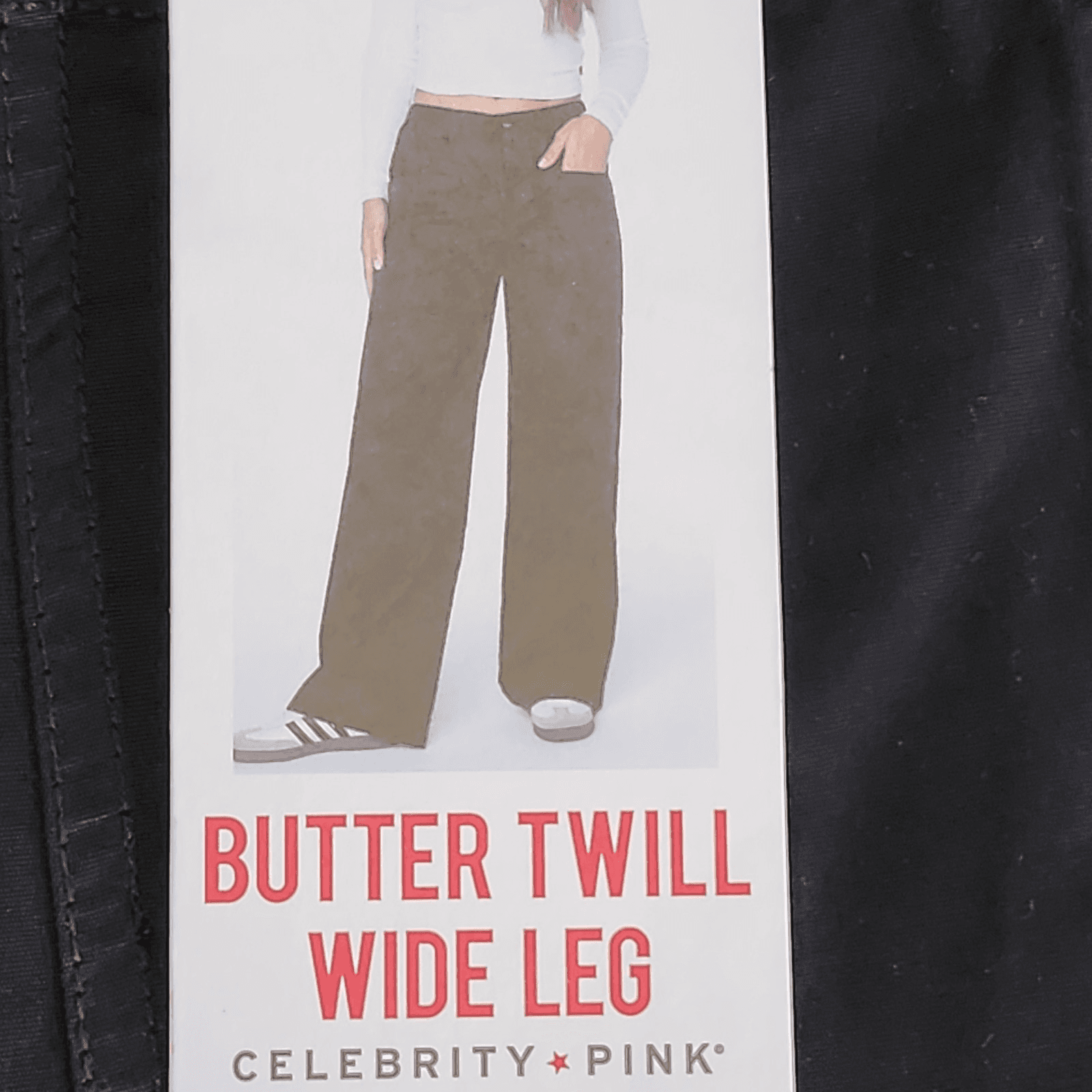 Celebrity Pink Butter Twill Wide Leg Pants Black Size Medium NEW - Thumbnail 5