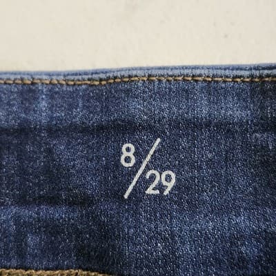 Liverpool Jeans Womens 8/29 Blue Denim The Ankle Skinny Pull On Pants Dark Wash - Thumbnail 8