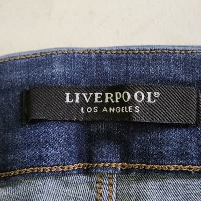 Liverpool Jeans Womens 8/29 Blue Denim The Ankle Skinny Pull On Pants Dark Wash - Thumbnail 7