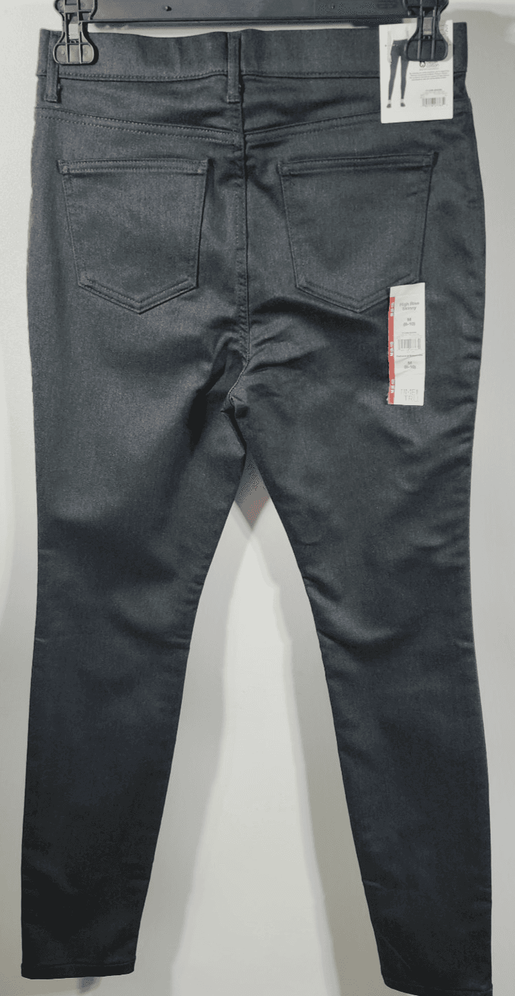 Time and Tru M High Rise Jeggings Gray Denim Skinny Jeans Stretch Work Casual - Thumbnail 4