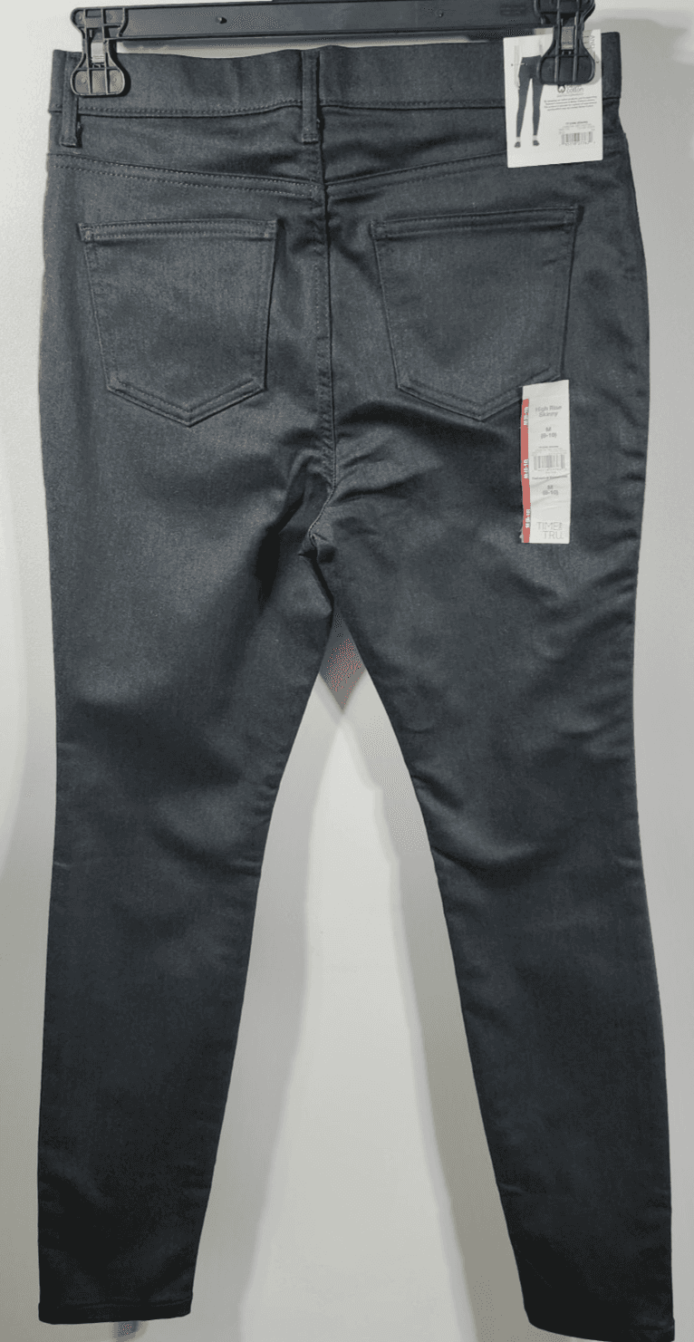 Time and Tru M High Rise Jeggings Gray Denim Skinny Jeans Stretch Work Casual - Thumbnail 6