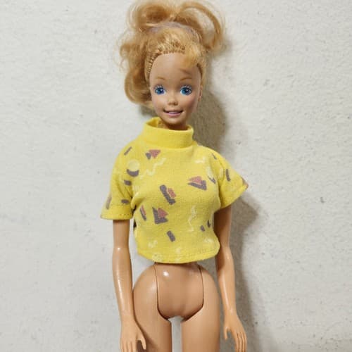 Vintage Twist & Turn Barbie Doll 1966 Mattel Blonde Hair Blue Eyes Kids Toy - Thumbnail 6
