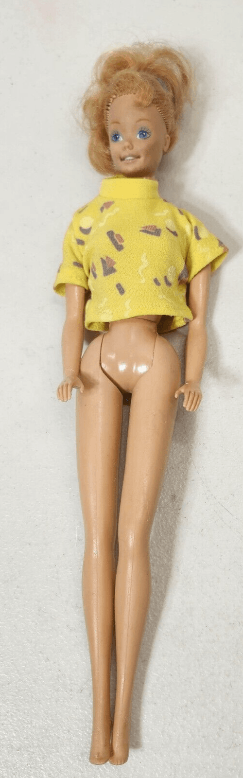 Vintage Twist & Turn Barbie Doll 1966 Mattel Blonde Hair Blue Eyes Kids Toy - Thumbnail 4