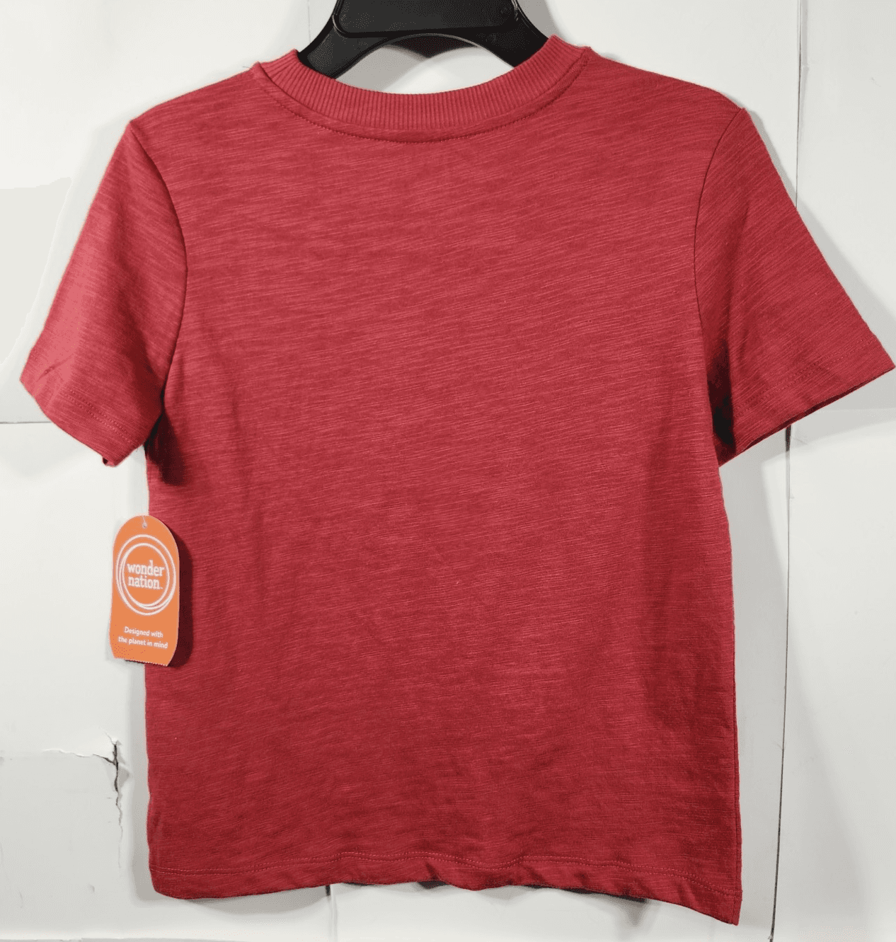 Wonder Nation Boys Short Sleeve T-Shirt Size 7 Red Keep It Fun Graphic NEW - Thumbnail 4