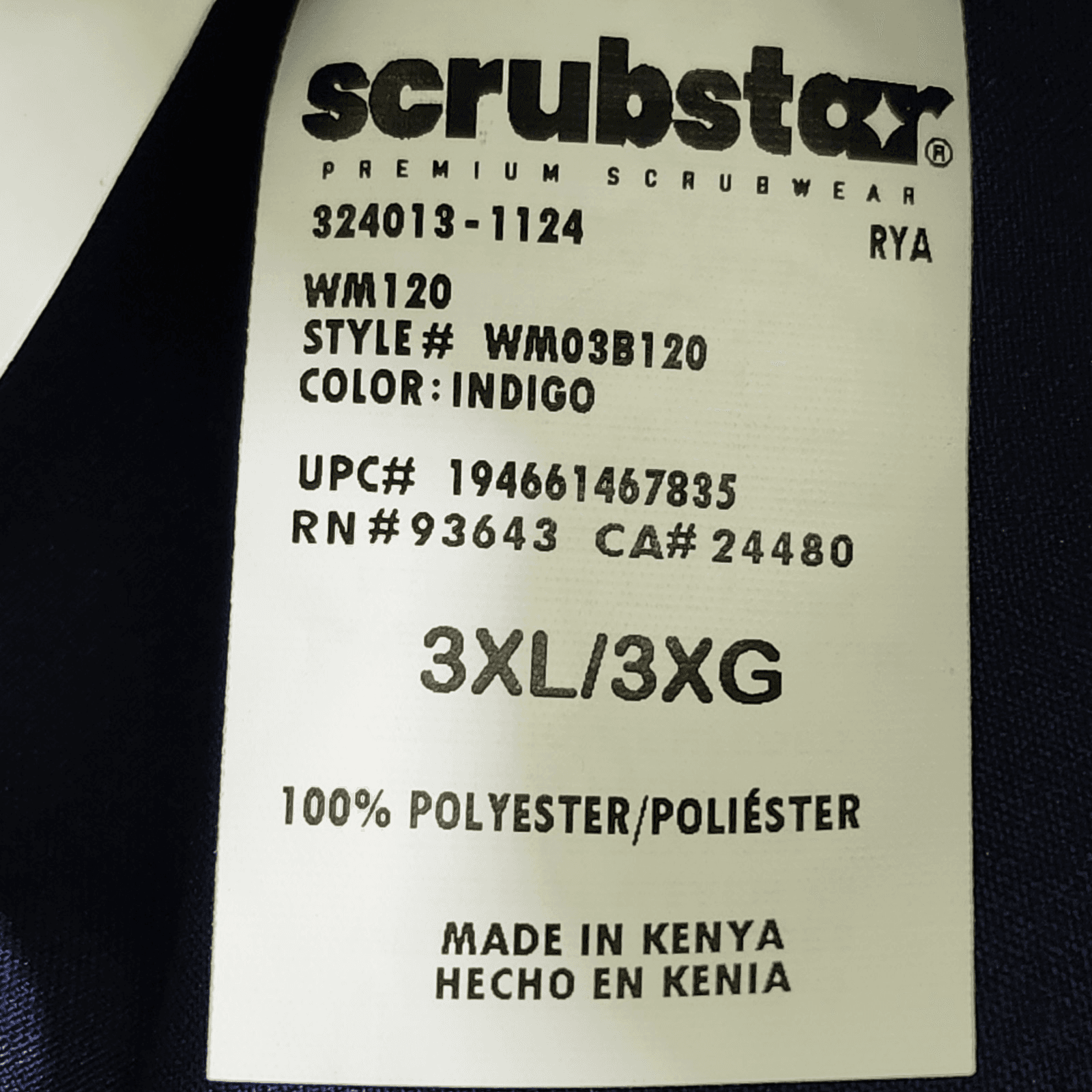 Scrubstar Work Medical Scrub Pants Size 3XL Blue NEW - Thumbnail 9