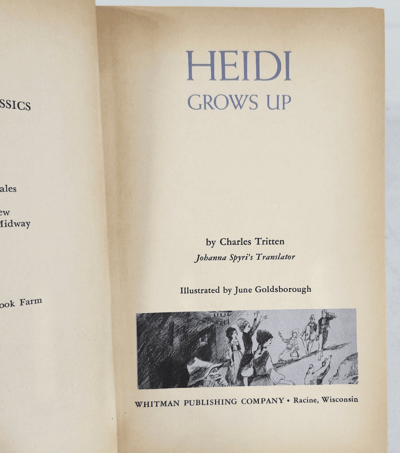Heidi Grows Up by Charles Tritten illstr June Goldsborough Vintage Book - Thumbnail 4