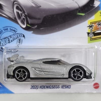 Hot Wheels 2020 Koenigsegg Jesko HW Exotics Silver Car 1/64 Toy Vehicle NEW - Thumbnail 2