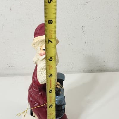 Enesco World of Sinterklaas Santa Figure with Train Holiday Home Decor 8" - Thumbnail 11