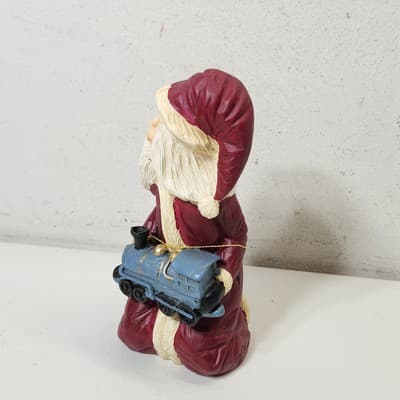 Enesco World of Sinterklaas Santa Figure with Train Holiday Home Decor 8" - Thumbnail 6