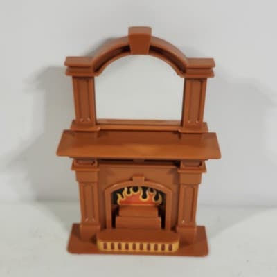 Little Tikes Dollhouse Fireplace Mirror Mantle Plastic Kids Toy Furniture - Thumbnail 2
