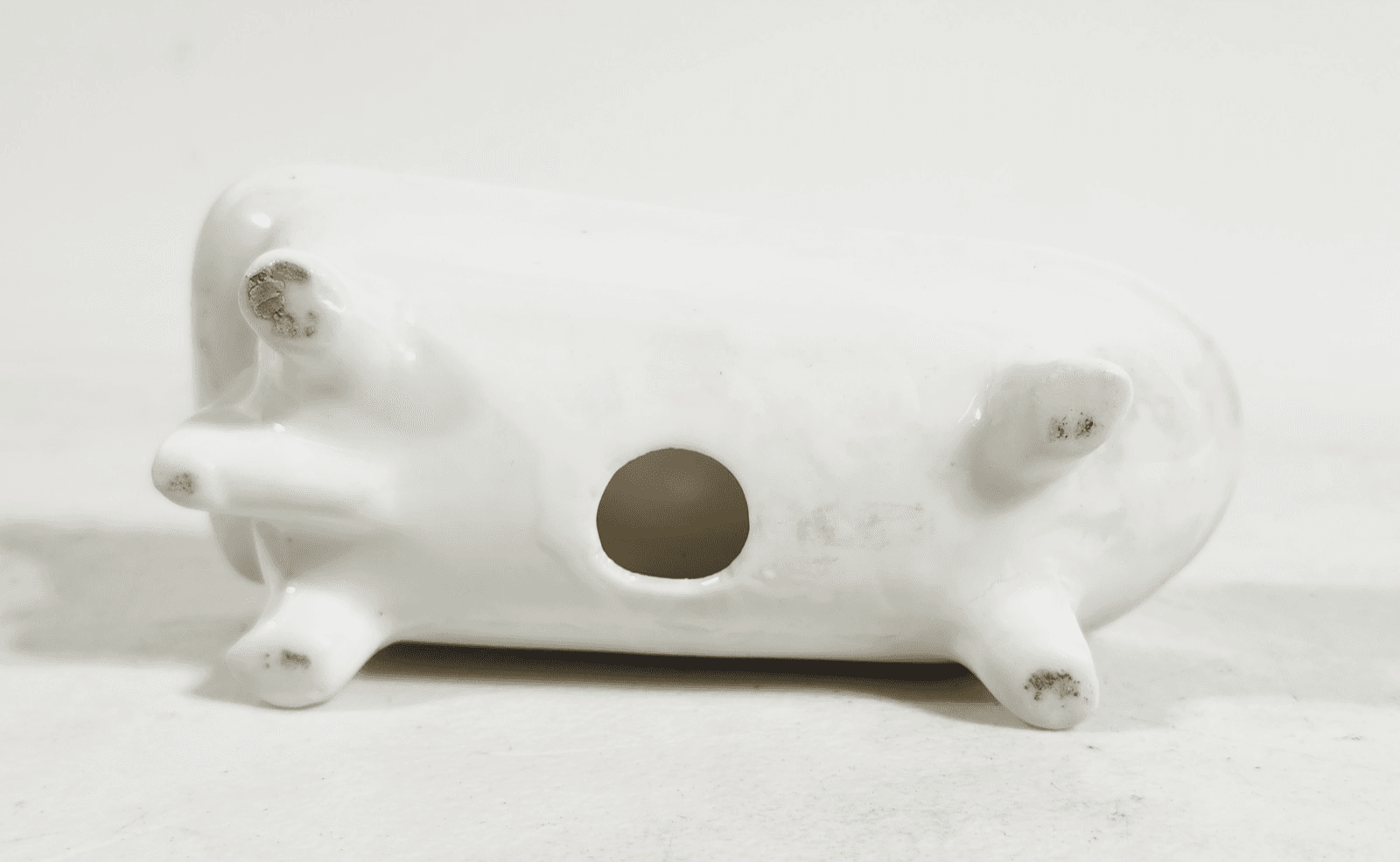 Vintage Clawfoot Dollhouse Bath Tub Bathroom Furniture Ceramic - Thumbnail 8
