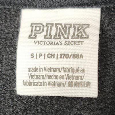 PINK Victoria's Secret Women’s Hoodie Size Small Black Hooded Sweatshirt - Thumbnail 7