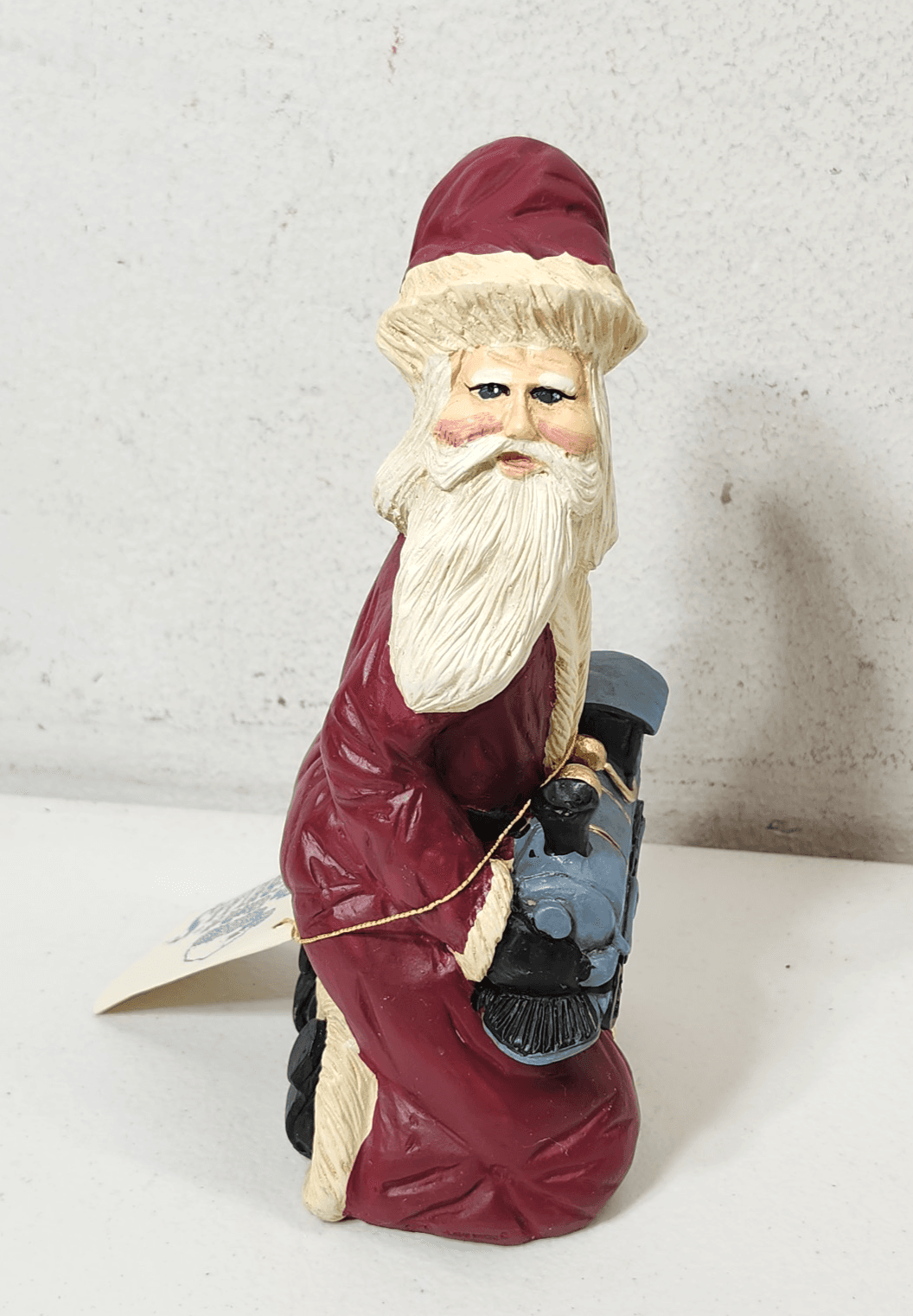 Enesco World of Sinterklaas Santa Figure with Train Holiday Home Decor 8" - Thumbnail 2