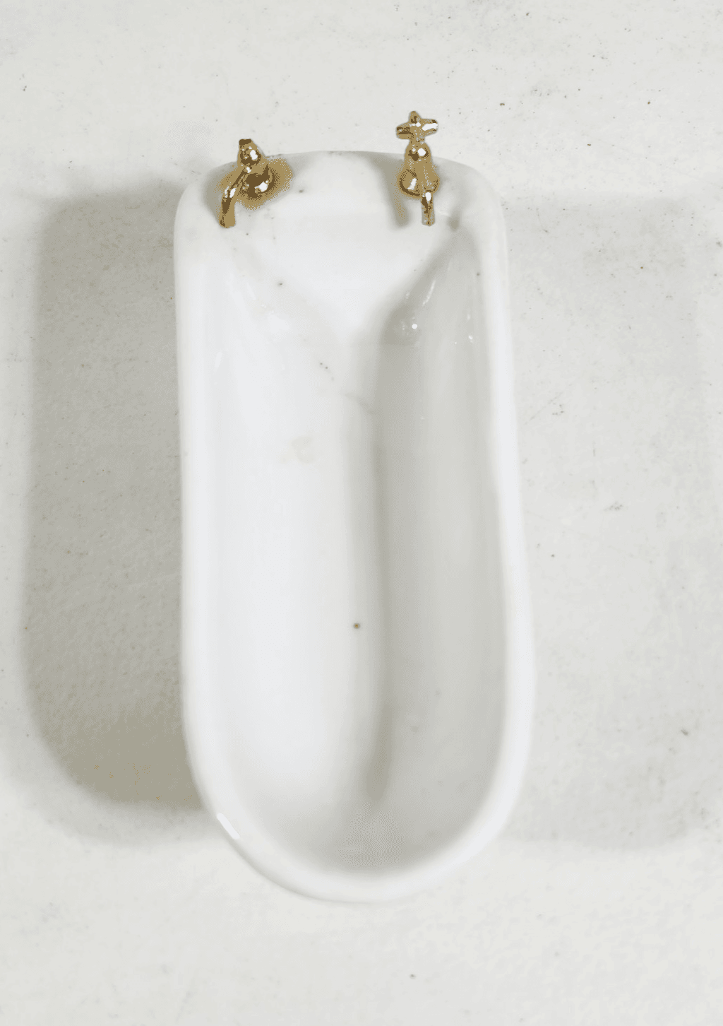 Vintage Clawfoot Dollhouse Bath Tub Bathroom Furniture Ceramic - Thumbnail 2