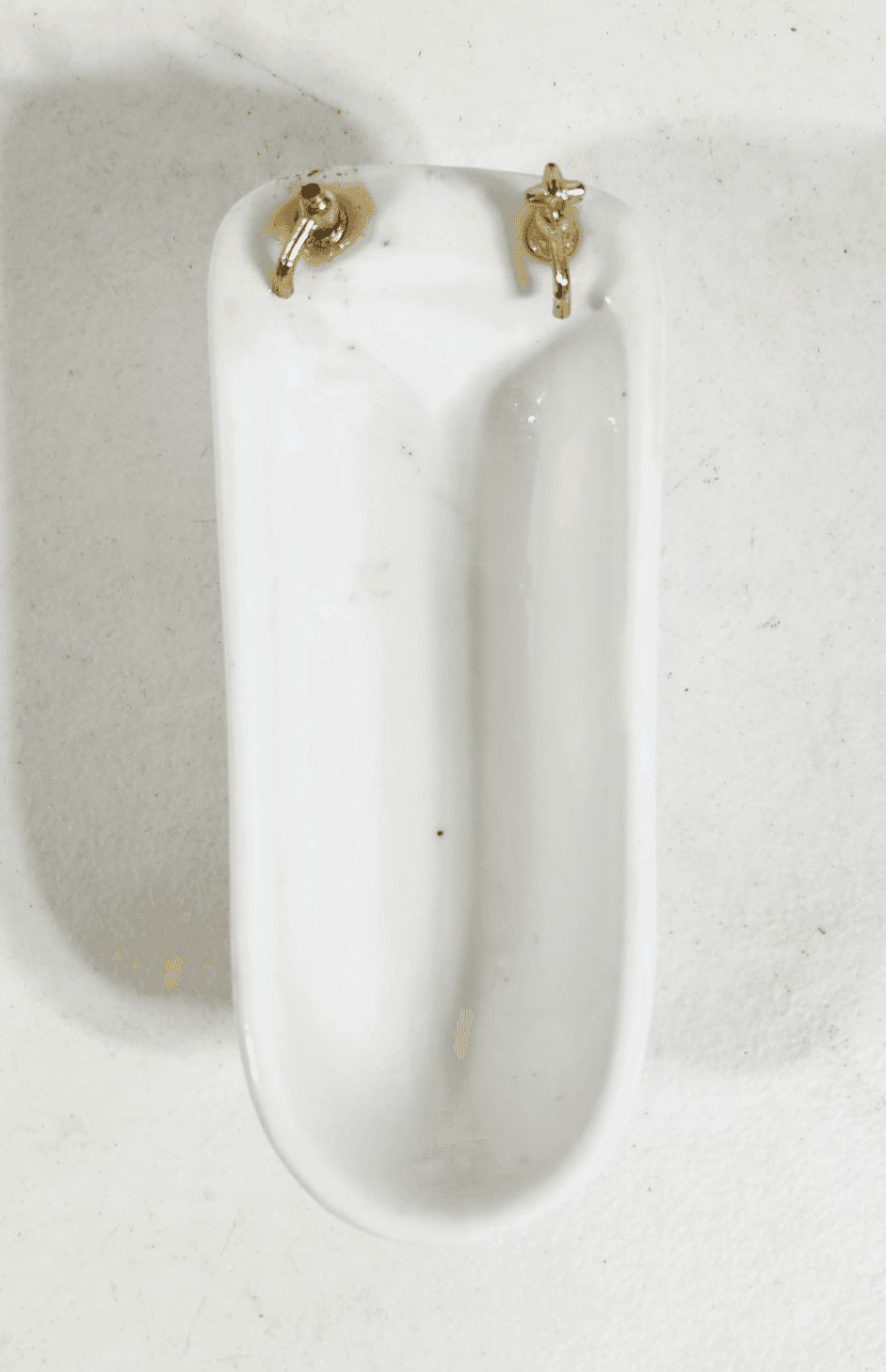 Vintage Clawfoot Dollhouse Bath Tub Bathroom Furniture Ceramic - Thumbnail 3