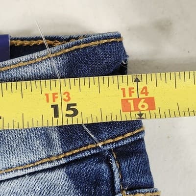 True Indigo Men's 30 Jean Shorts Blue Distressed Denim Hip Hop NEW - Thumbnail 2