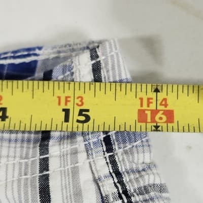 Lee Dungarees Men's Shorts Size 30 Cargo Blue Plaid Hiking Outdoor Dadcore - Thumbnail 2