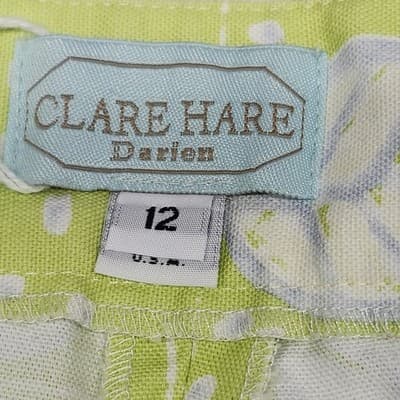 Vintage Clare Hare Women's Shorts Size 12 Green Made In USA - Thumbnail 7