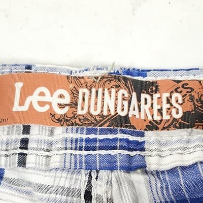 Lee Dungarees Men's Shorts Size 30 Cargo Blue Plaid Hiking Outdoor Dadcore - Thumbnail 7