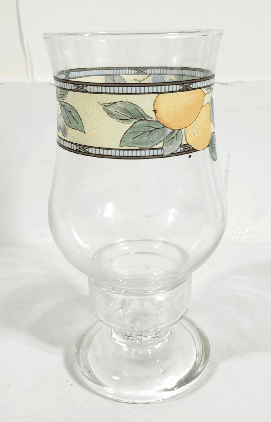 Mikasa Garden Harvest Glass Chimney Hurricane Candle Holder Home Decor