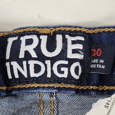 True Indigo Men's 30 Jean Shorts Blue Distressed Denim Hip Hop NEW - Thumbnail 8