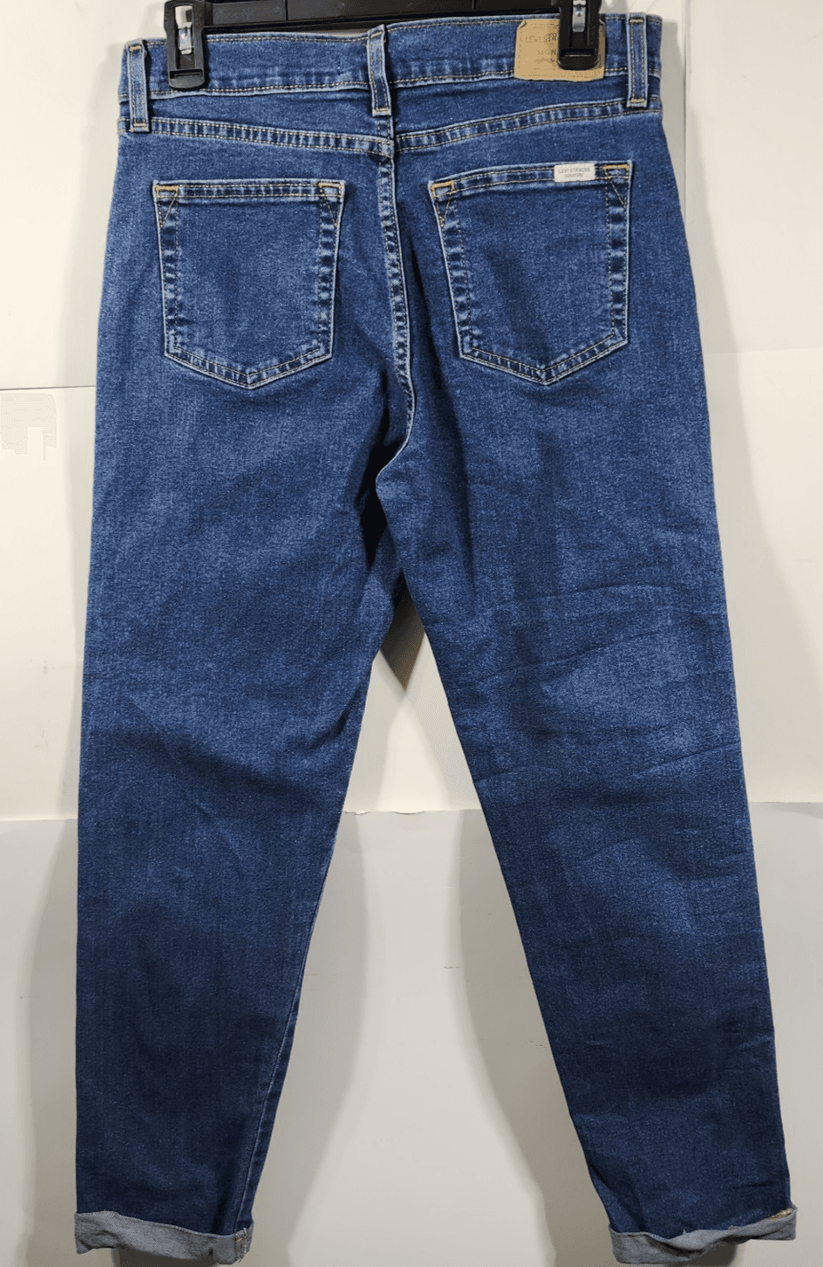 Levis Jeans Womens 2 Heritage Blue Mid Rise Boyfriend Denim Pants - Thumbnail 4