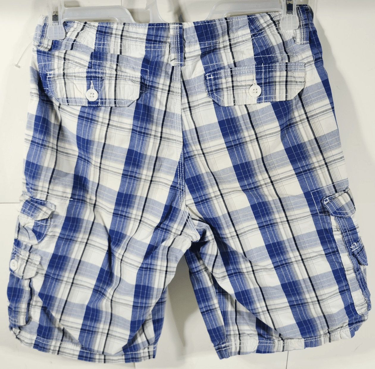 Lee Dungarees Men's Shorts Size 30 Cargo Blue Plaid Hiking Outdoor Dadcore - Thumbnail 6