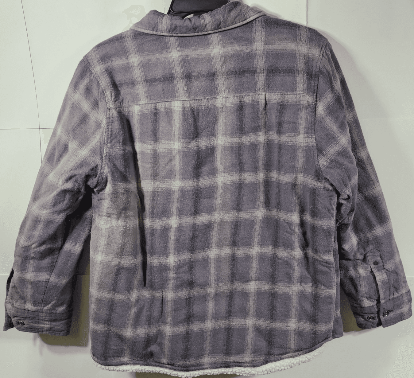 Urban Pipeline Men's Heavyweight Plaid Shirt Jacket Size L Gray Long Sleeve - Thumbnail 4