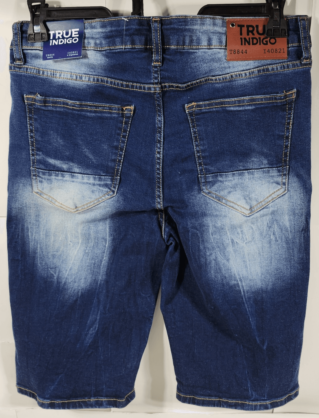 True Indigo Men's 30 Jean Shorts Blue Distressed Denim Hip Hop NEW - Thumbnail 4