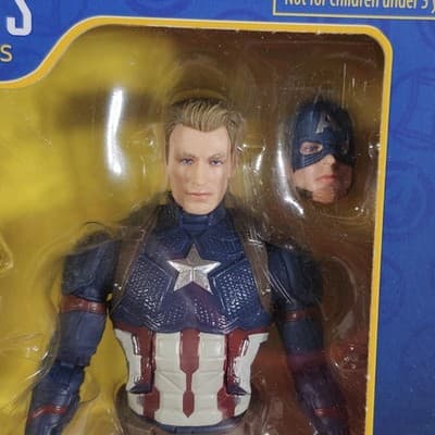 Marvel Legends Captain America Action Figure Toy With Shield Hasbro NEW - Thumbnail 2