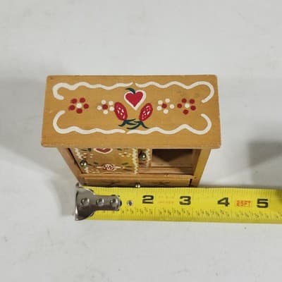 Wooden Dollhouse Furniture Piece Cottage Core Painted 3.75" - Thumbnail 8