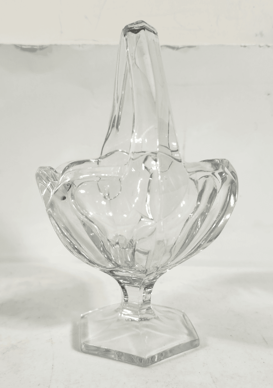 Clear Glass Folded Handles Dish 6" Home Decor - Thumbnail 3
