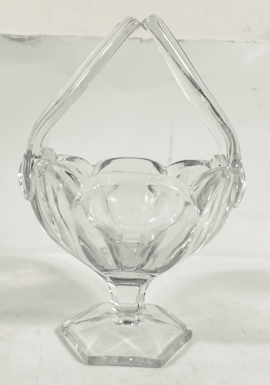 Clear Glass Folded Handles Dish 6" Home Decor - Thumbnail 4