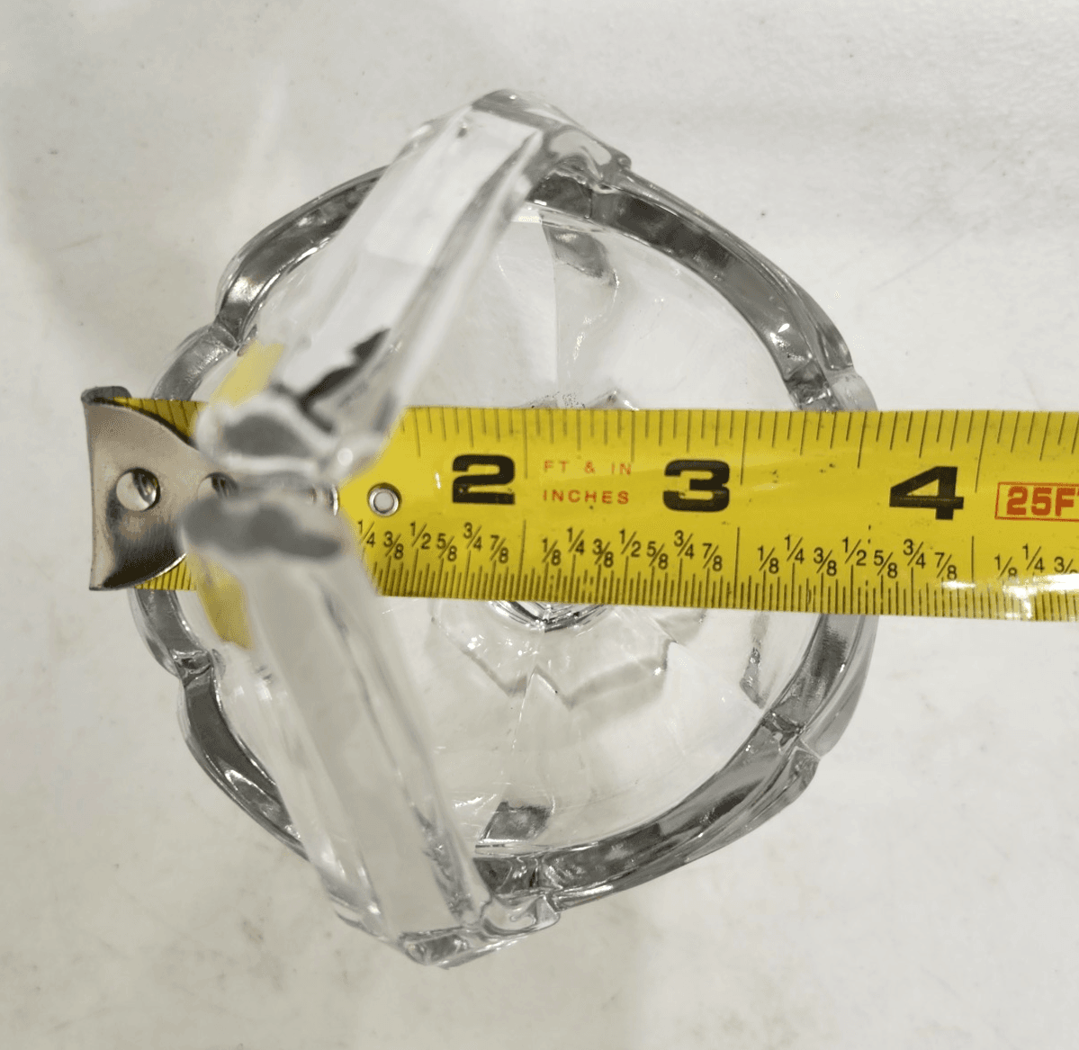 Clear Glass Folded Handles Dish 6" Home Decor - Thumbnail 7