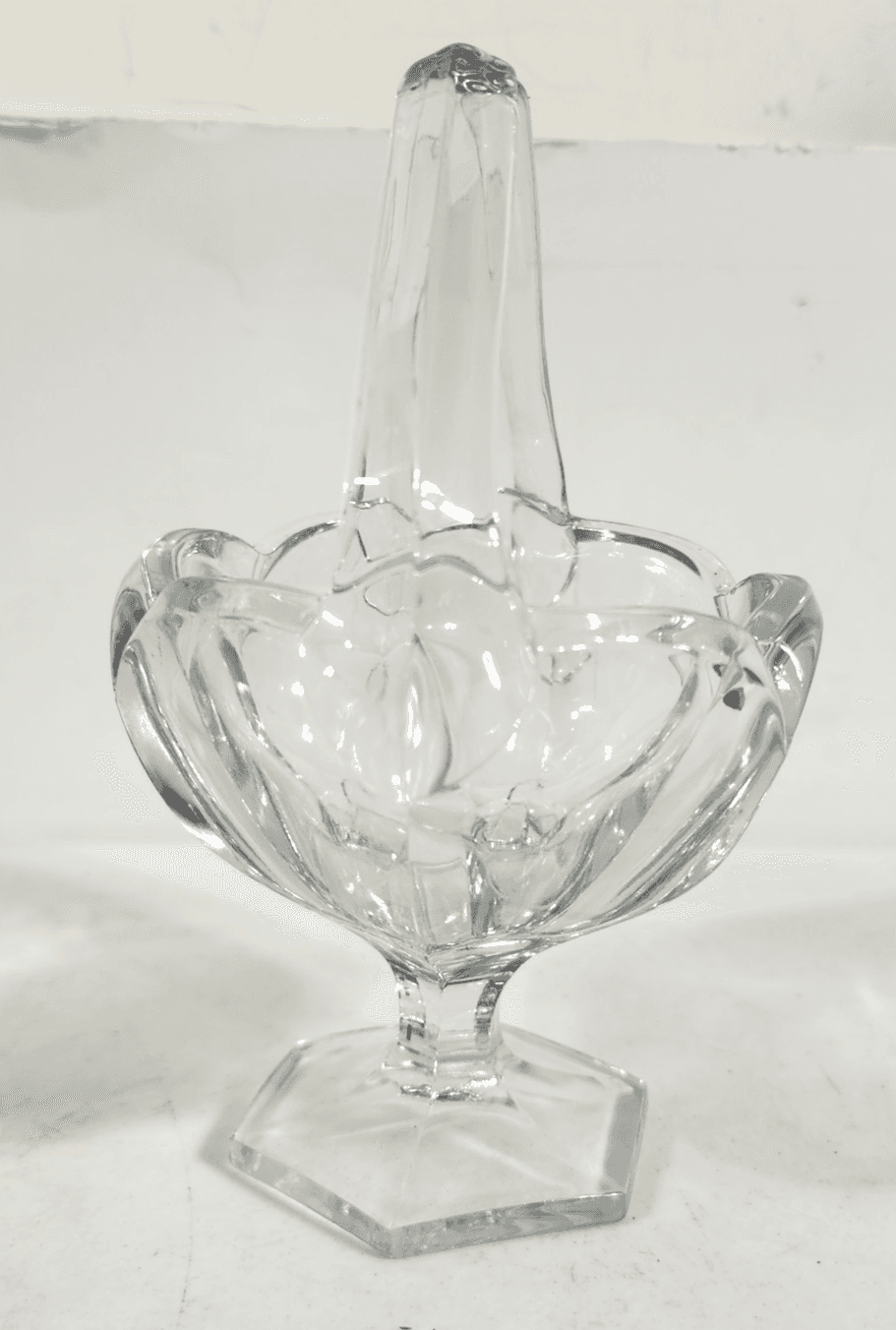 Clear Glass Folded Handles Dish 6" Home Decor - Thumbnail 5